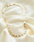 Outstanding Danish Vintage Bee Cell Variation Link Necklace 14K Gold