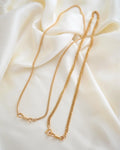 Twisting Swedish Antique Deluxe Watch Chain w Dog Clip and Loop Clasp 18K Gold Beg 1900s
