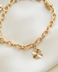 Cute 26 Grams Chunky Danish Vintage Charm Bracelet 14K Gold 1980