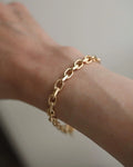 Stunning Danish Vintage Anchor Link Bracelet 14K Gold 1980