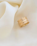 Sublime Wide Heavy Vintage Band 18K Gold