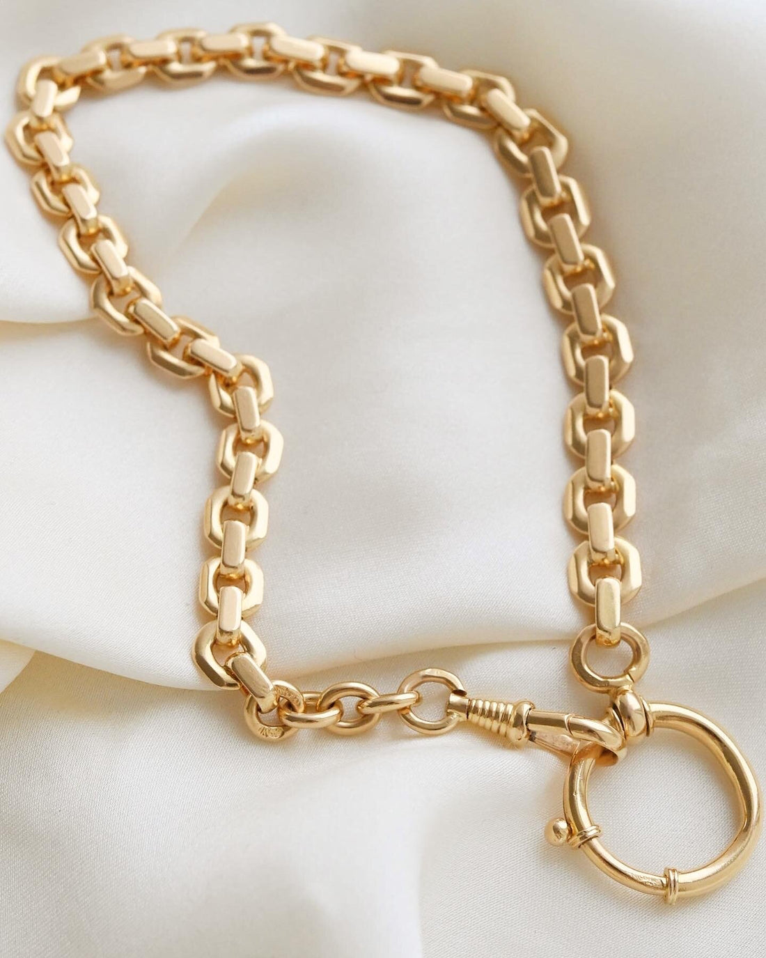 Decadent, HEAVY 32 Grams Antique Watch Chain 18K Gold 1917