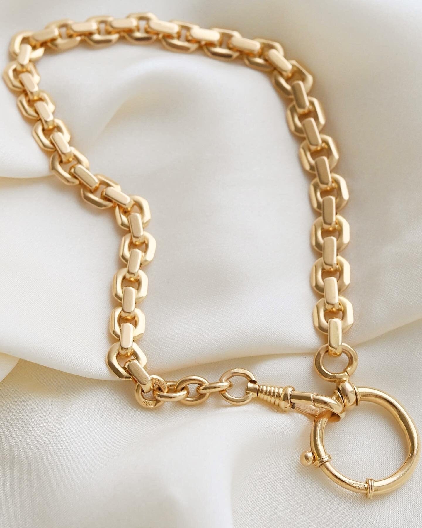 Decadent, HEAVY 32 Grams Antique Watch Chain 18K Gold 1917