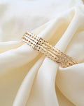 Rare Danish Vintage Double Row Geneva Bracelet 14K Gold 1960