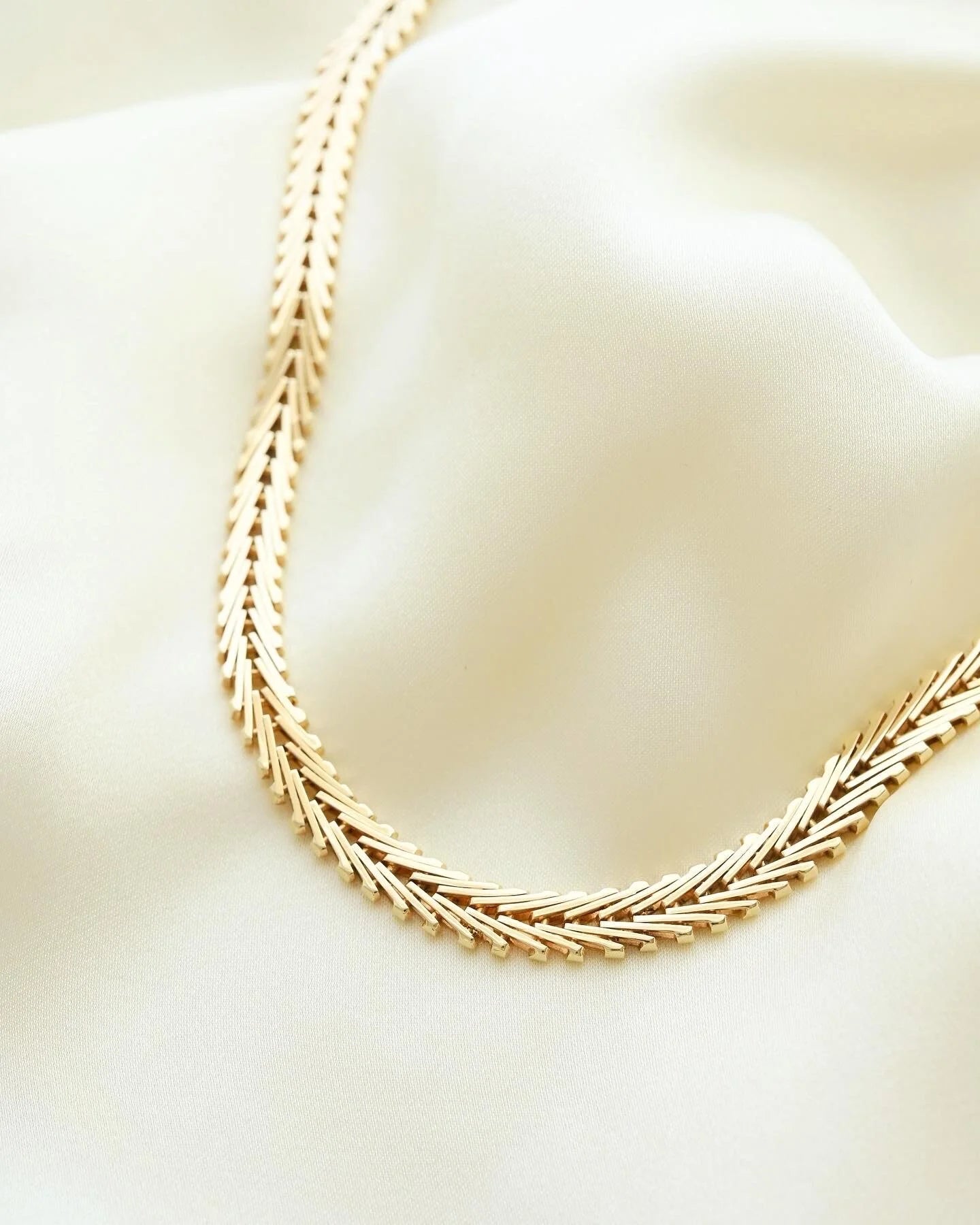 The Perfect Danish Mid Century Necklace 14K Gold 1965