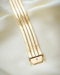 Super Heavy Sublime 52 Grams Danish Link Bracelet 14K Gold 1960s