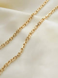 Head Turned Anchor Link Necklace Danish Vintage 14K Gold 1970