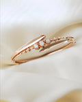 Sublime Antique Old Mine Cut Diamond Bangle 18K Gold Beg 1900s