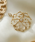 Antique Brooch Pendant 18K Gold 1910s