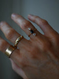 Spectacular Old Sapphire x Diamond Trilogy Ring