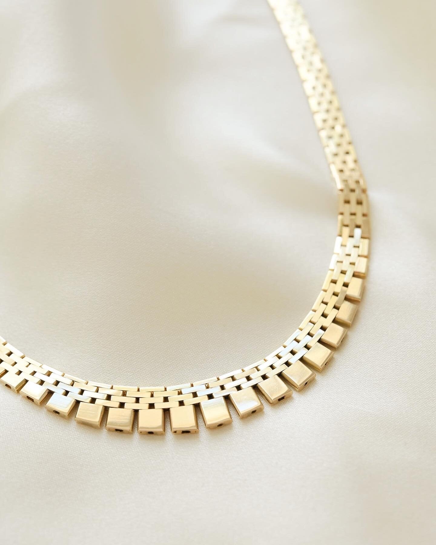 Magical Danish Vintage Cleopatra Necklace 14K Gold 1960
