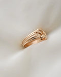 Rare Vintage Puzzle Ring Size 8 US 18K Rose Gold