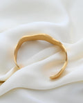 From Personal Collection Contemporary Swedish Cuff Bracelet Silver 18K Gold Over