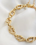Adorable Engraved Antique Link Bracelet 18K Gold 1910s