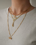 Rare Long Thick Vintage Box Chain Necklace 18K Gold