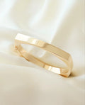 Sculptural Danish Vintage Bangle 14K Gold