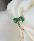 The Best Antique Emerald Bypass Toi Et Moi Ring 14K Gold