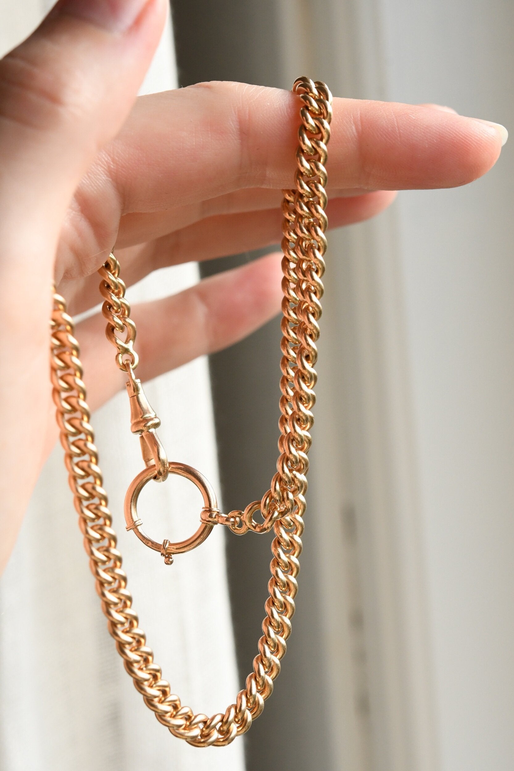 Sublime Antique Watch Chain Necklace 14K 47,8 grams