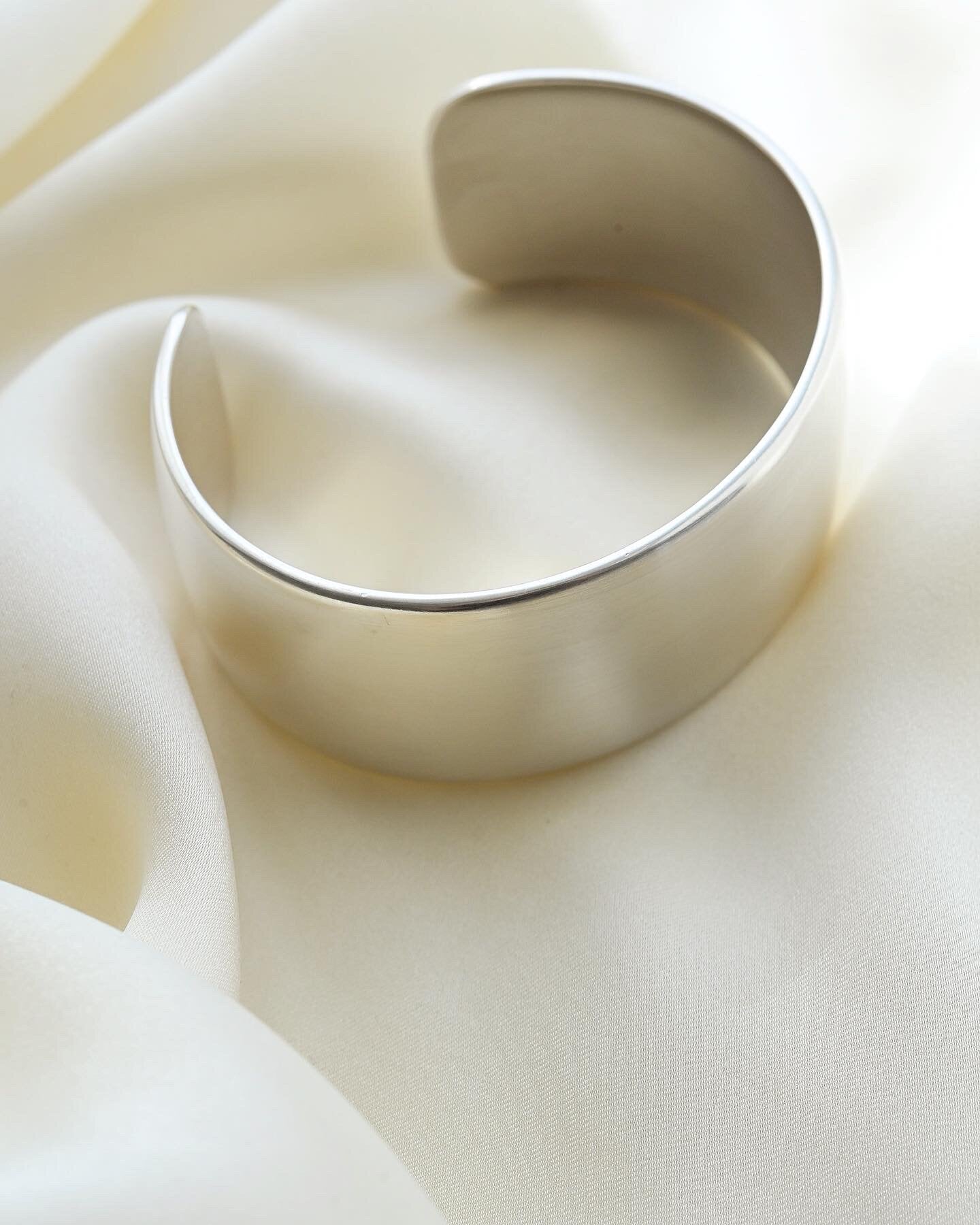 Danish Velvet Finish Sterling Silver Cuff 82 Grams by Peter Pedersen