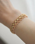 Divine Rare Fancy Link Flower Dream Bracelet 18K Rose Gold 1950s