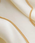 Perfect Antique Curb Link Chain with Mini Bolt Clasp 18K Gold 1900s