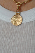 Radiant, Dreamy Good Luck Medallion Pendant Swedish Vintage  18K Gold