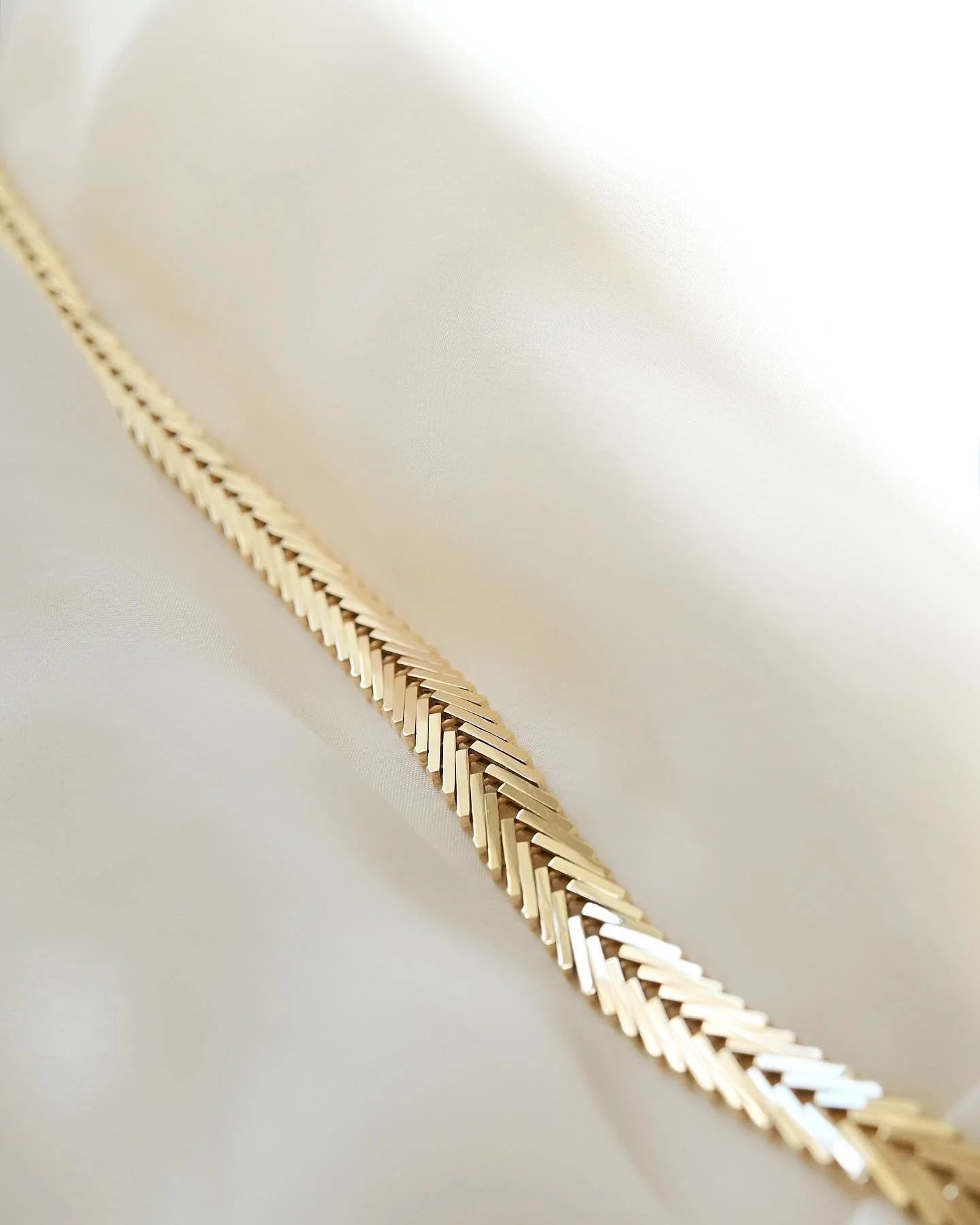 Rare Danish Vintage Necklace 16.25 Inches 14K Gold 1960s