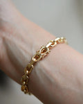 Big Fat Biker Link Bracelet Danish Vintage 38 Grams 14K Gold
