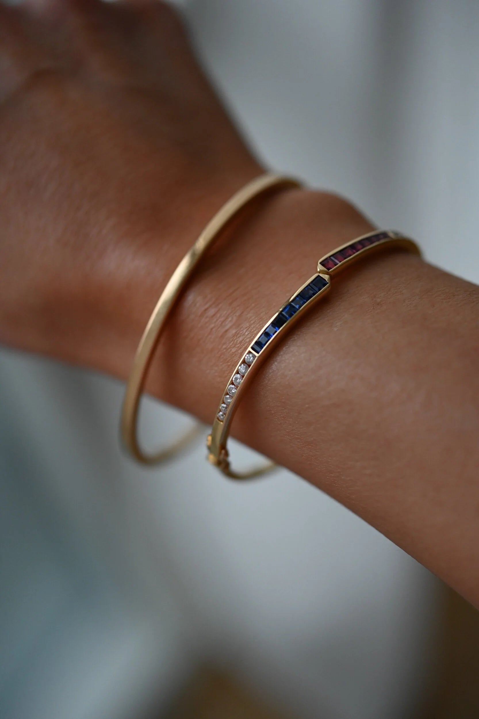 All Great Things In One Vintage Bangle 18K Gold 1970s
