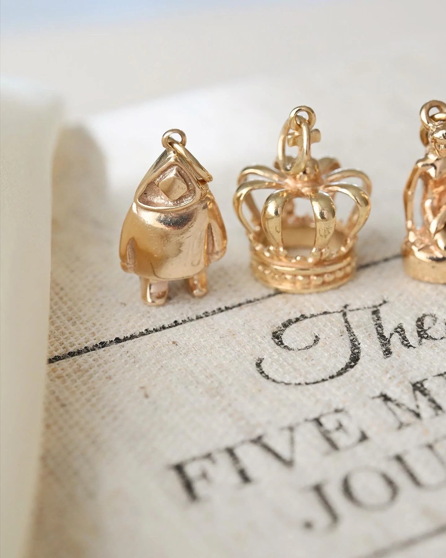 Selling individually! Three Gorg Danish Vintage Pendants/Charms 8-14K Gold 1960s