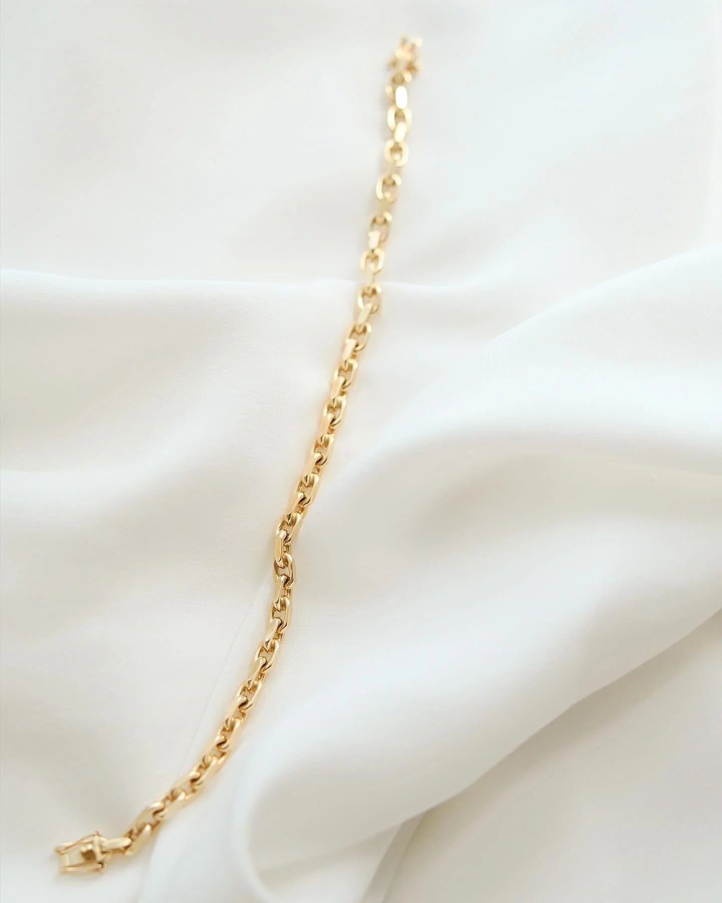 Outstanding Perfect Danish Vintage Biker Link Bracelet 14K Gold 1980
