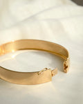 6.7 Inches Polished Vintage Bangle 18K Gold 1970s