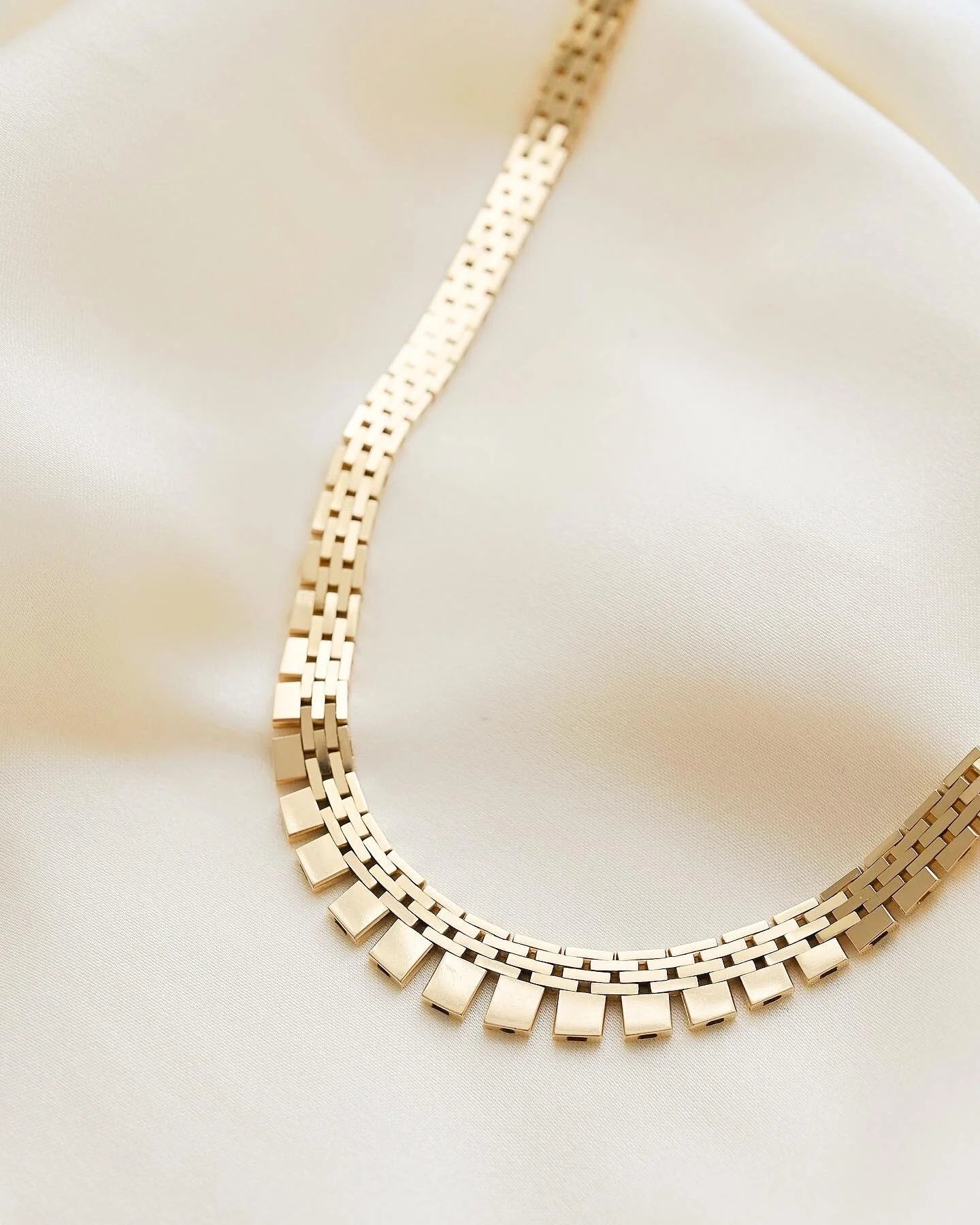 Danish Vintage Cleopatra Necklace 14K Gold 1970