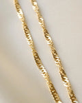 Twisted Vintage Curb Link Chain 14K Gold