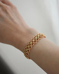 Divine Rare Fancy Link Flower Dream Bracelet 18K Rose Gold 1950s