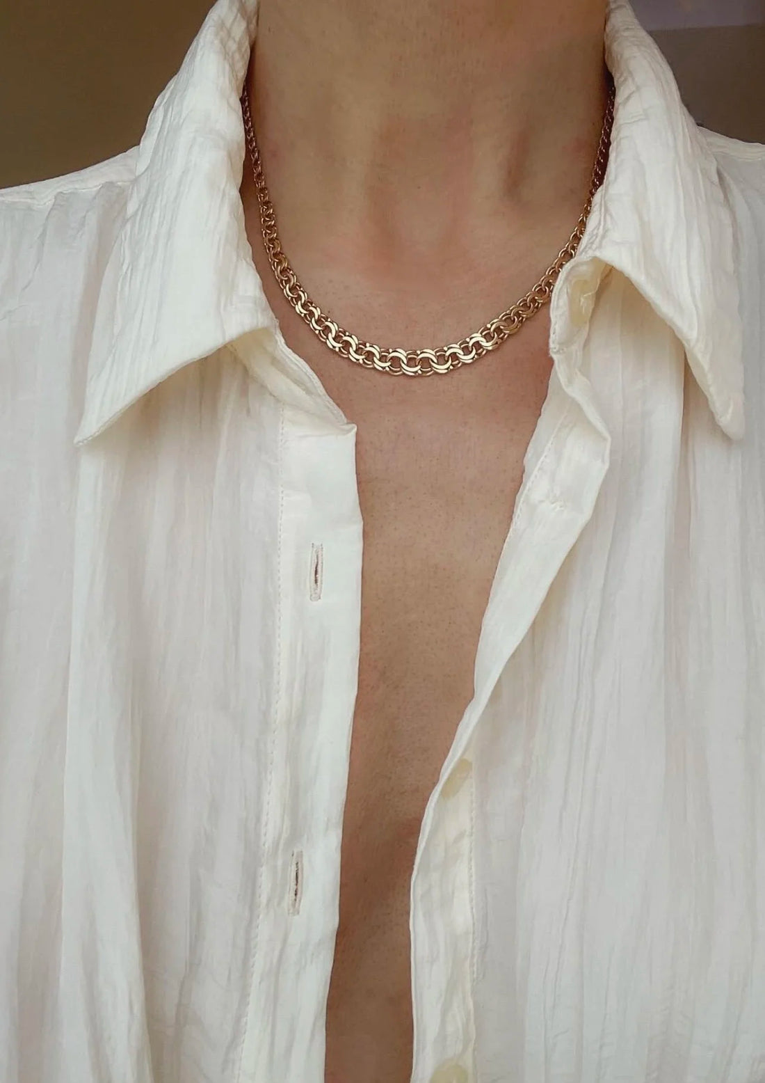 Extraordinary Weighty Beautiful Vintage Bismarck Necklace 18K Gold 1960s