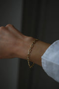 Amazing Substantial l Tiffany Style Bi Color Bracelet 18K White and Yellow Gold