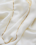 Gorgeous Looong Waves Link Necklace 18K Gold