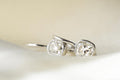 Divine Old Mine Cut Diamond Earrings 18K White Gold