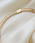 Extraordinary 59 Grams Sexy Flat Curb Link Necklace 14K Gold 1970