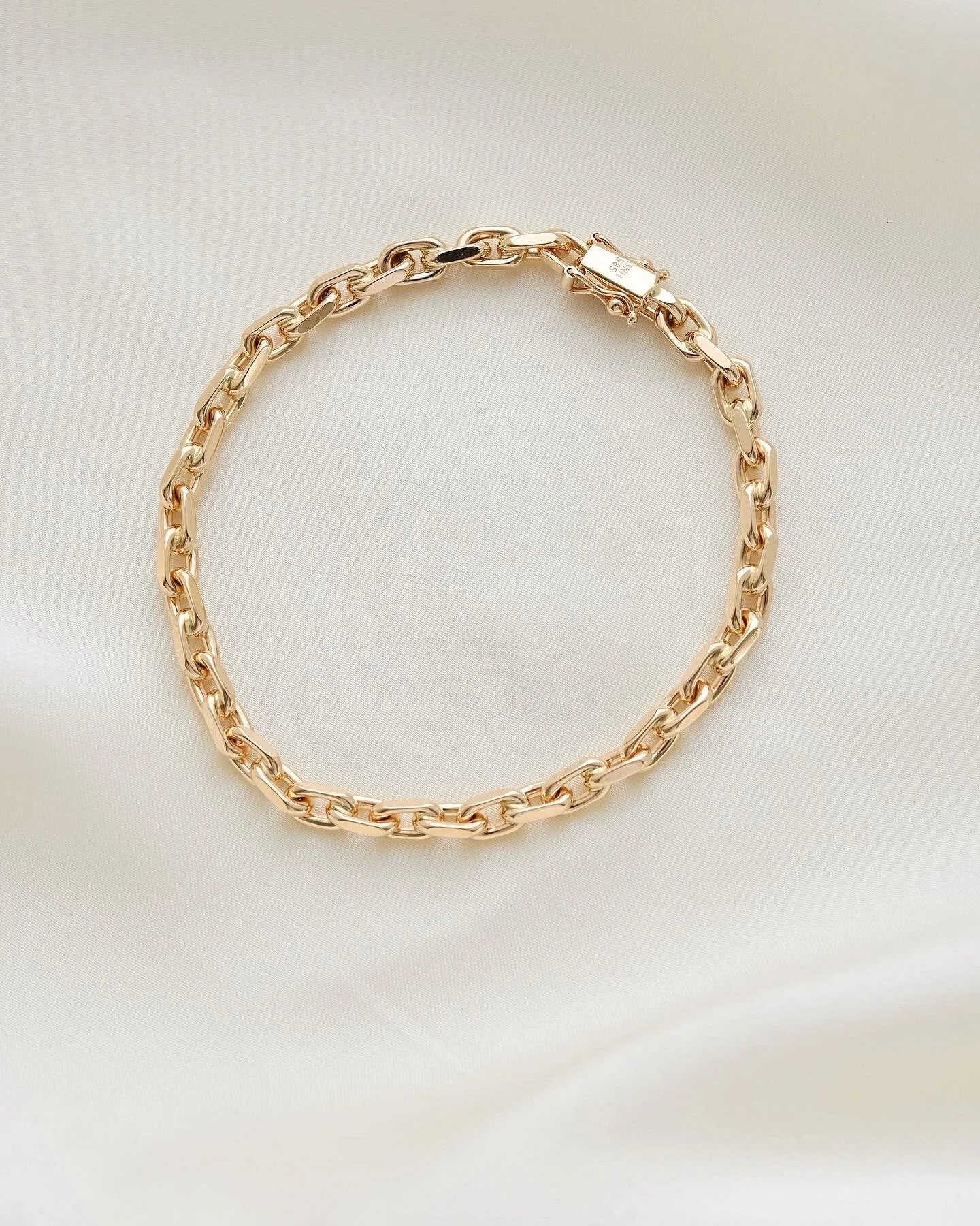 Amazing Danish Anchor Link Bracelet 14K Gold