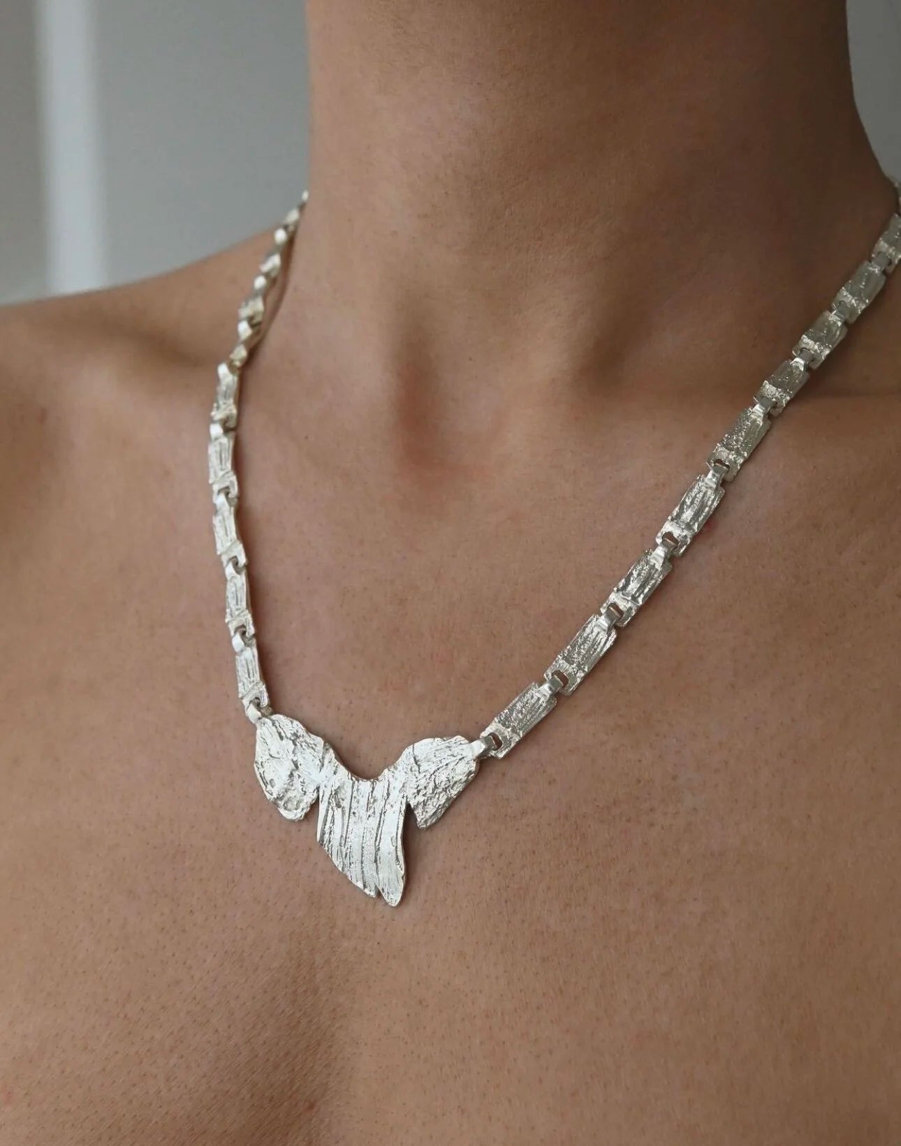 Huge Amazing Swedish Vintage Silver Necklace 1970