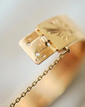 Exquisite Rare Antique French Engraved Bangle 18K Gold Paris 18/1900s