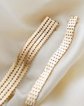 Danish Vintage Double Row Geneva Link Bracelet 14K Gold