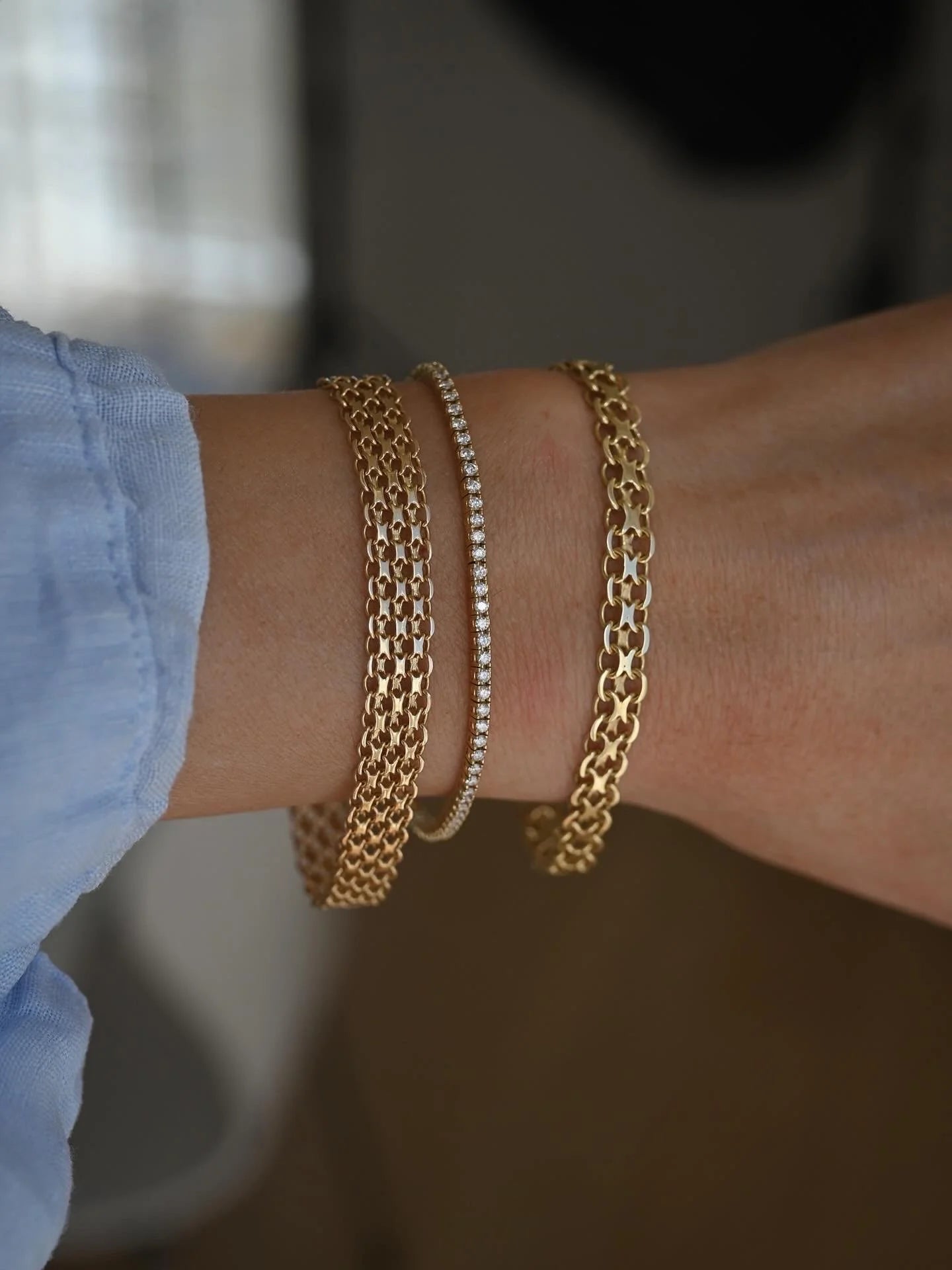 Extremely Pretty Vintage Bracelet 18K Gold Sweden Mid 1900s