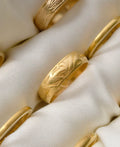 Glorious 104 Year Old Antique Patterned Gold Band 23K 1917
