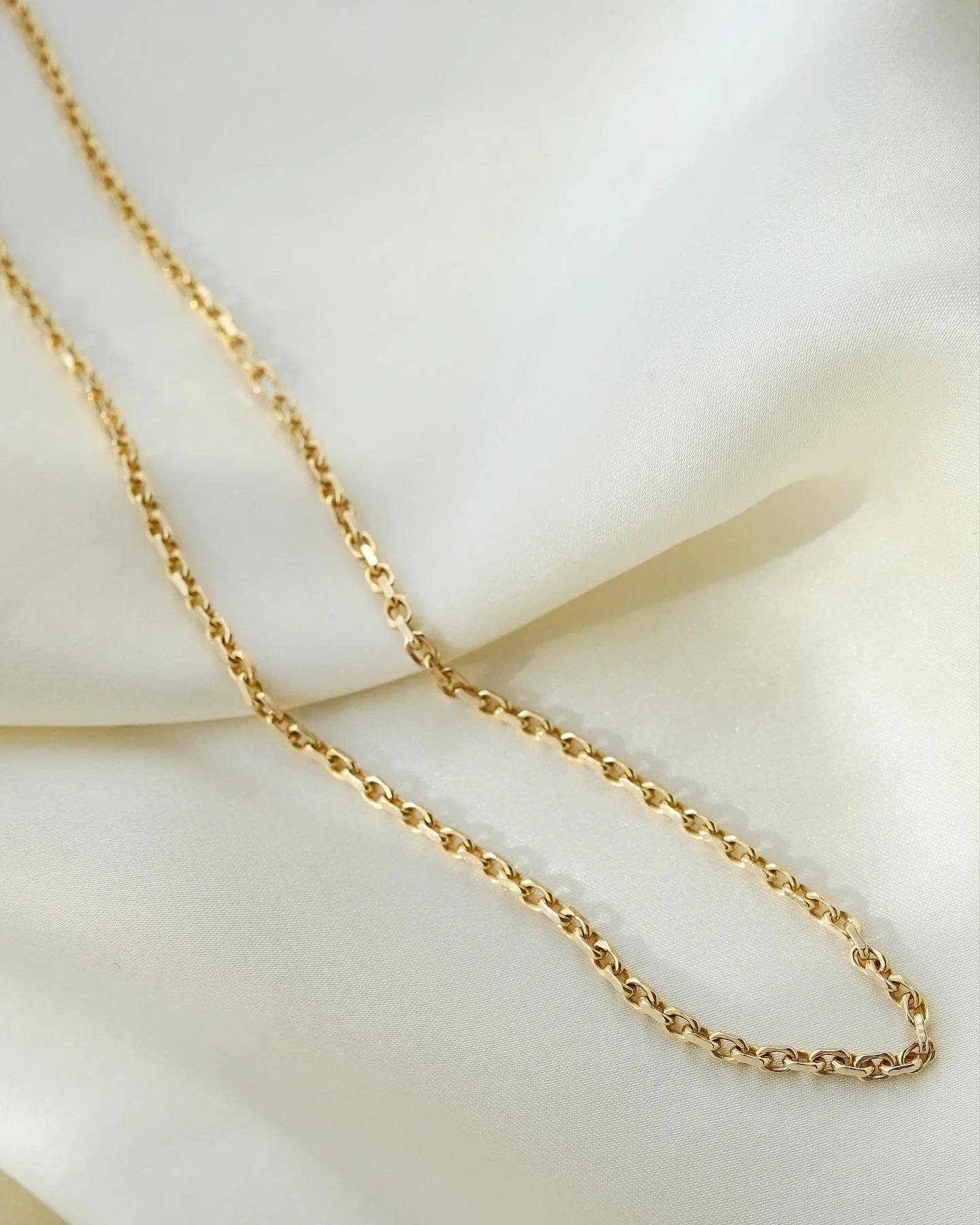 Rare Danish Mid Size Anchor Link Chain 14K Gold