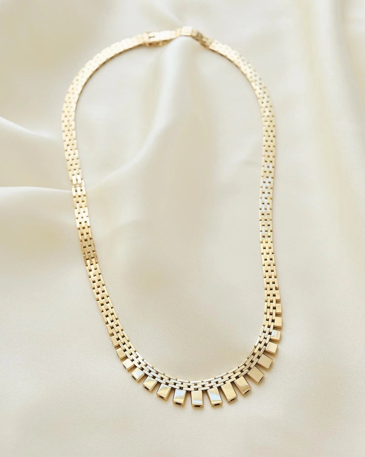 Sexy Danish Vintage Cleopatra Necklace 14K Gold