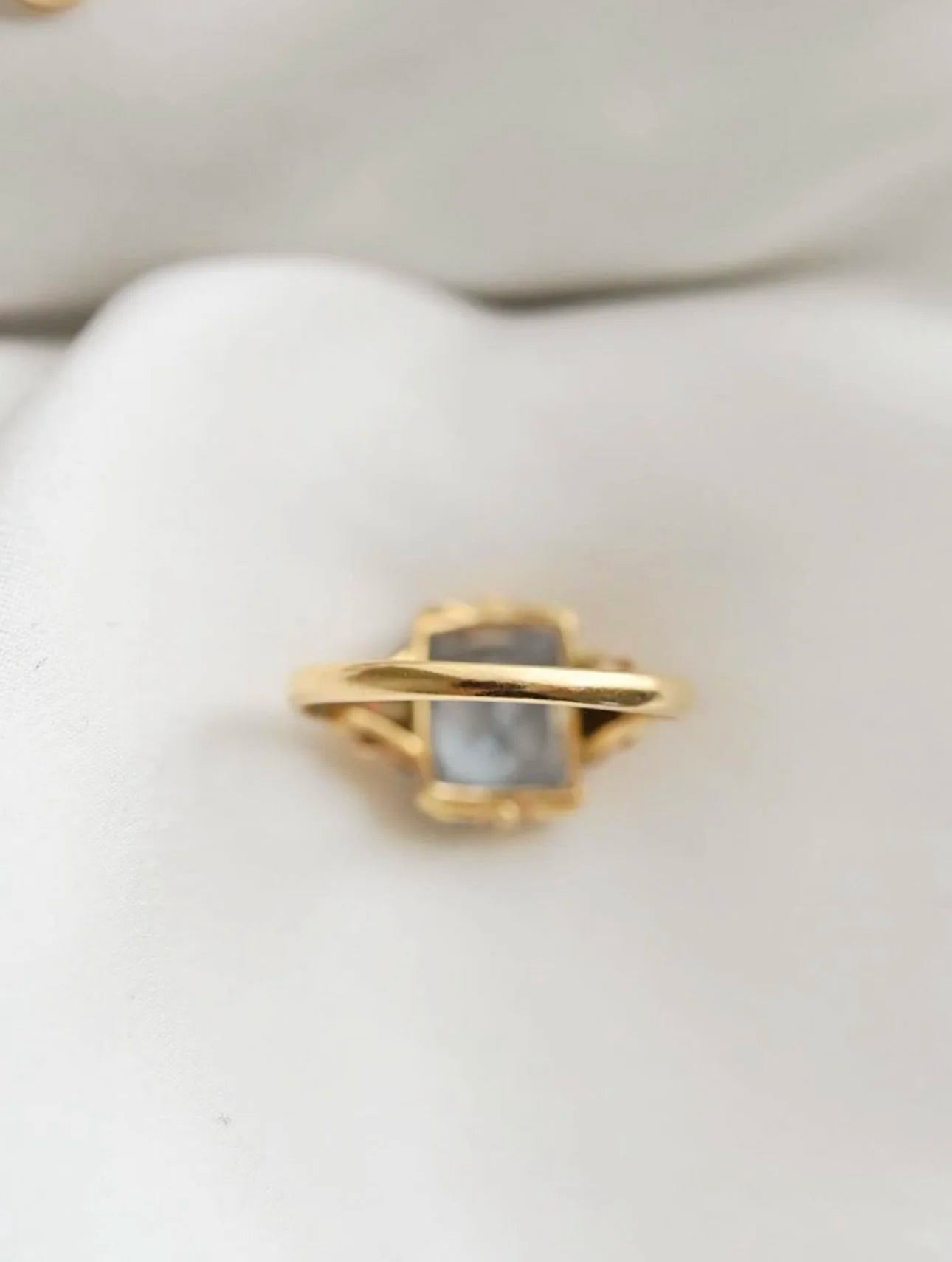 Amazing Antique Romantic Ornament Spinel Ring 18K Gold