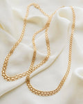 Gorg Wide 17.5 Inches Swedish Vintage Necklace 18K Gold